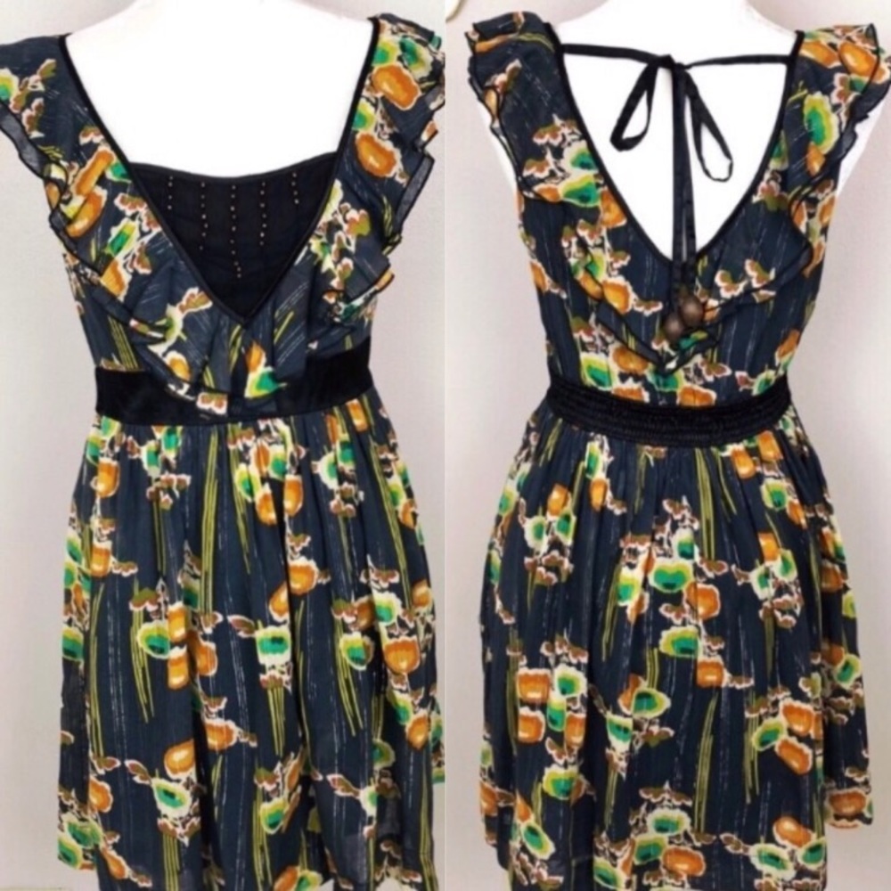 Hype floral print dress v neckline